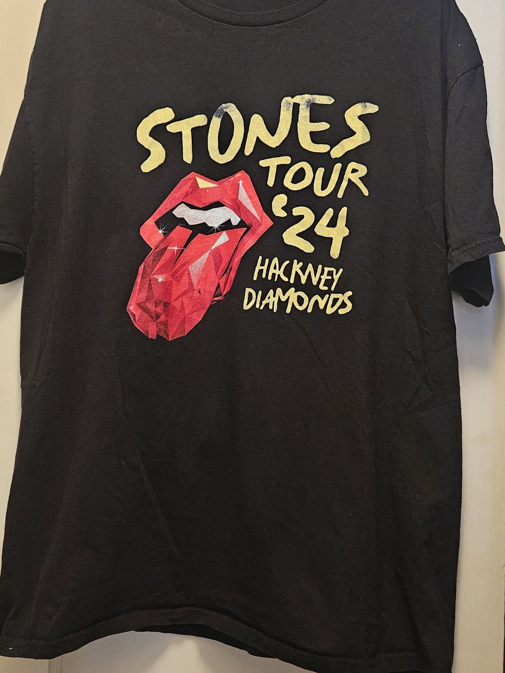 Stones Tour '24 Graphic Tee - Black with Red & Yellow Design